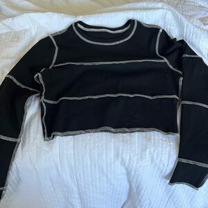 Unworn Black crop top